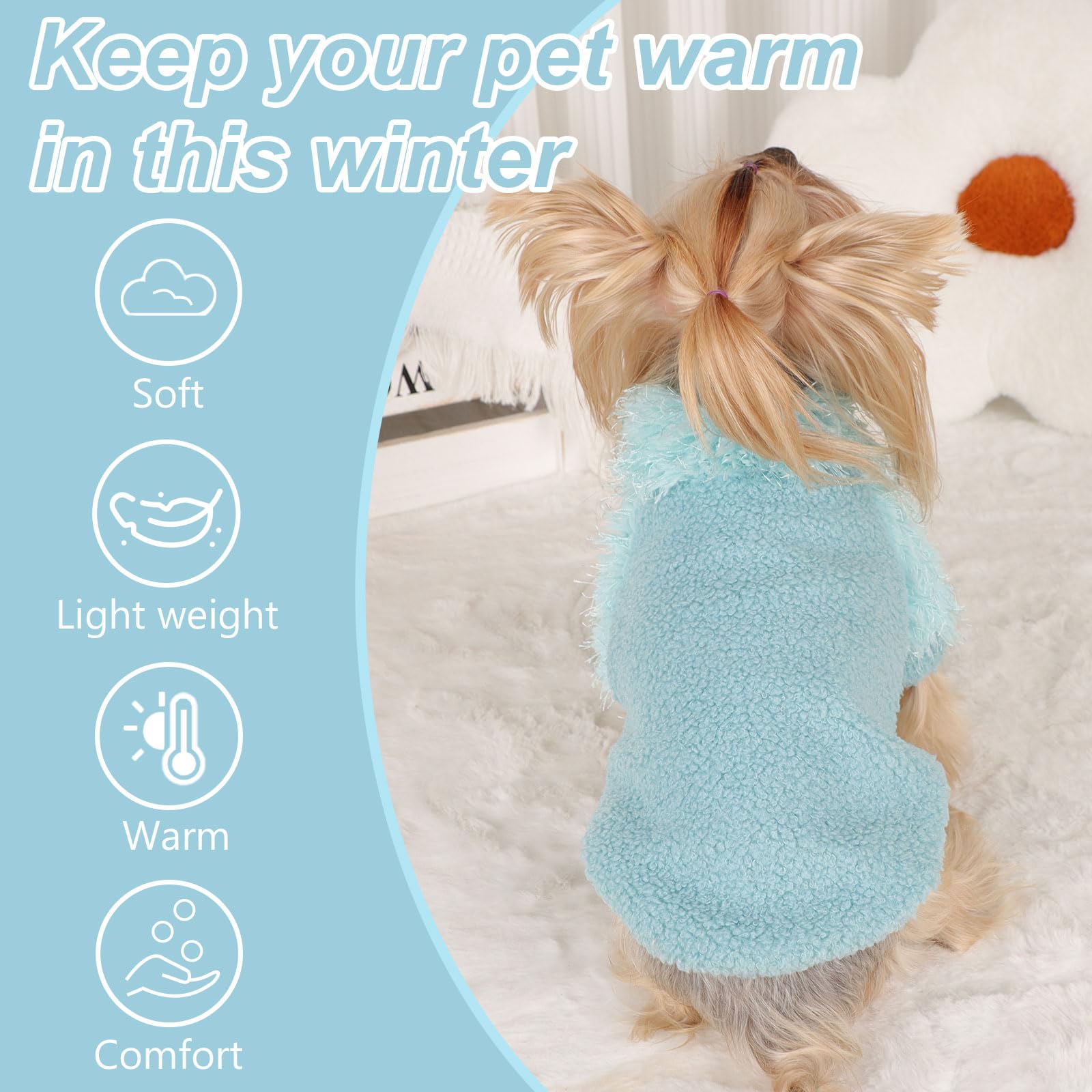 Shifenmei dog classic sweater reflective stripe for visibility during walks
