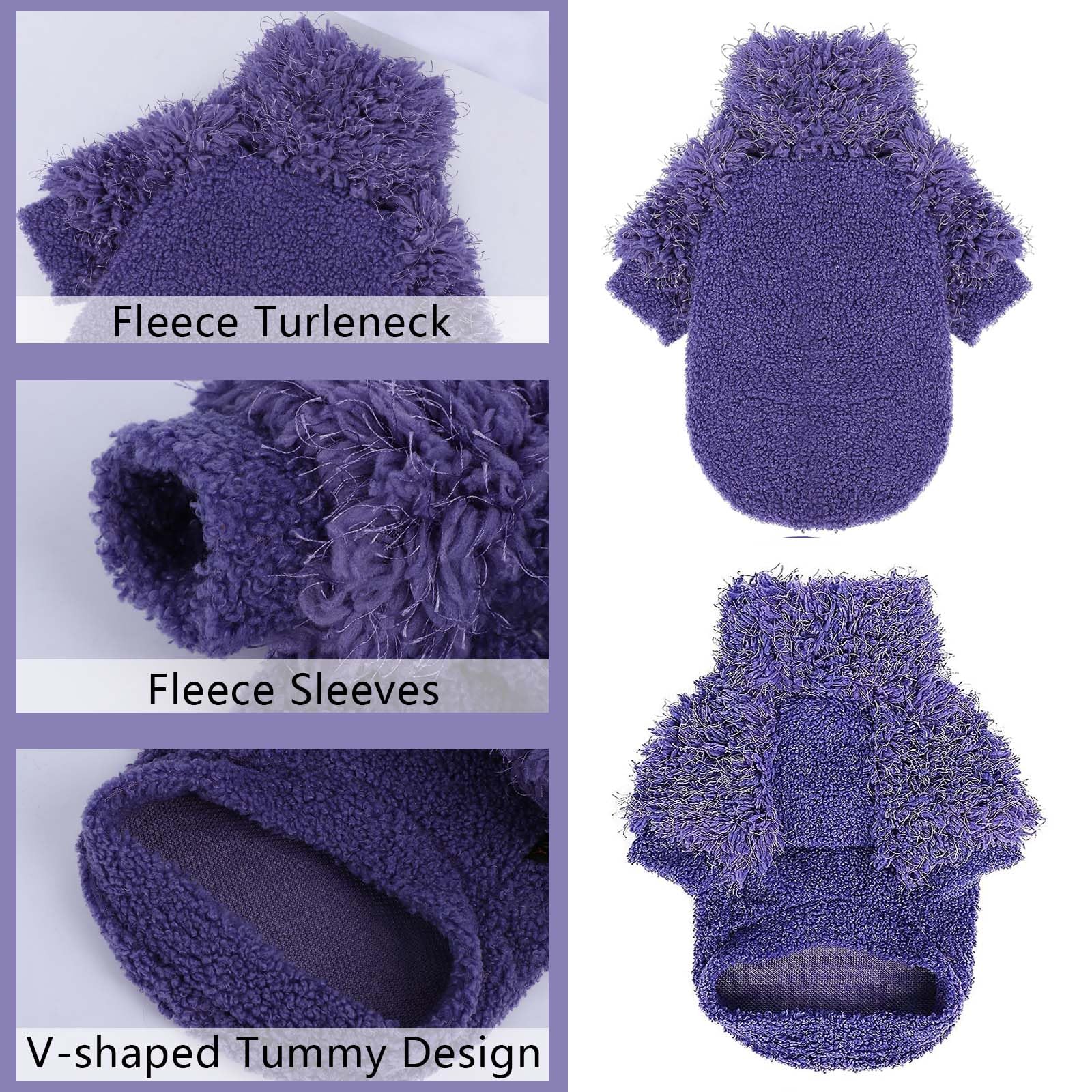 Shifenmei dog sweater belly-wrap design demonstrates secure fit and tidy potty breaks.