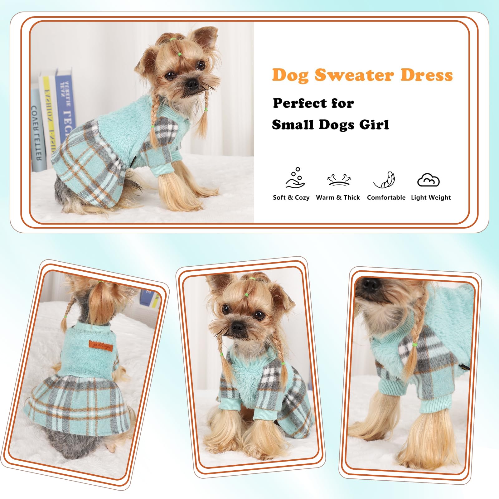 Shifenmei dog sweater turtleneck detail for extra neck warmth