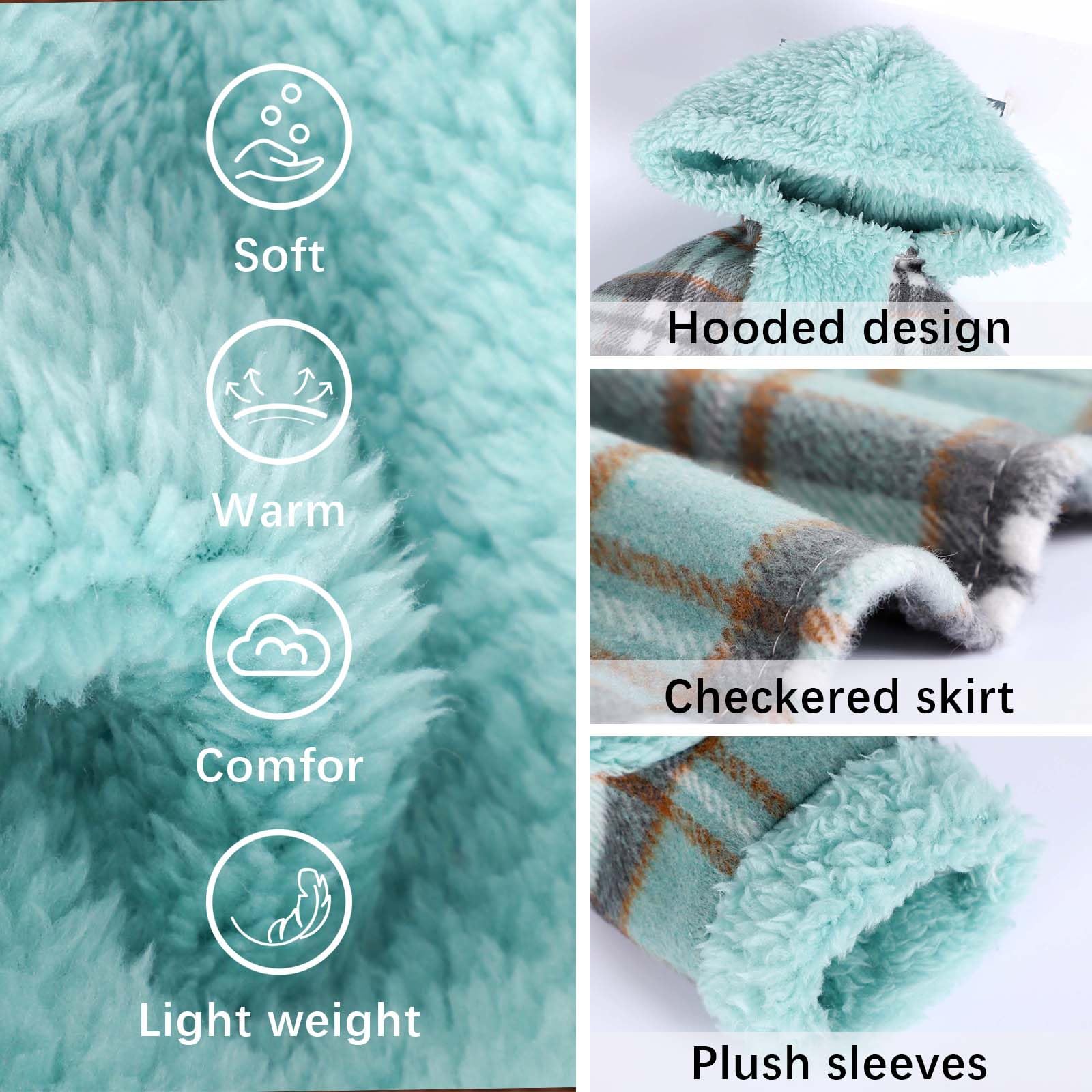 Shifenmei plaid dog hoodie holiday costume styling for festive photos