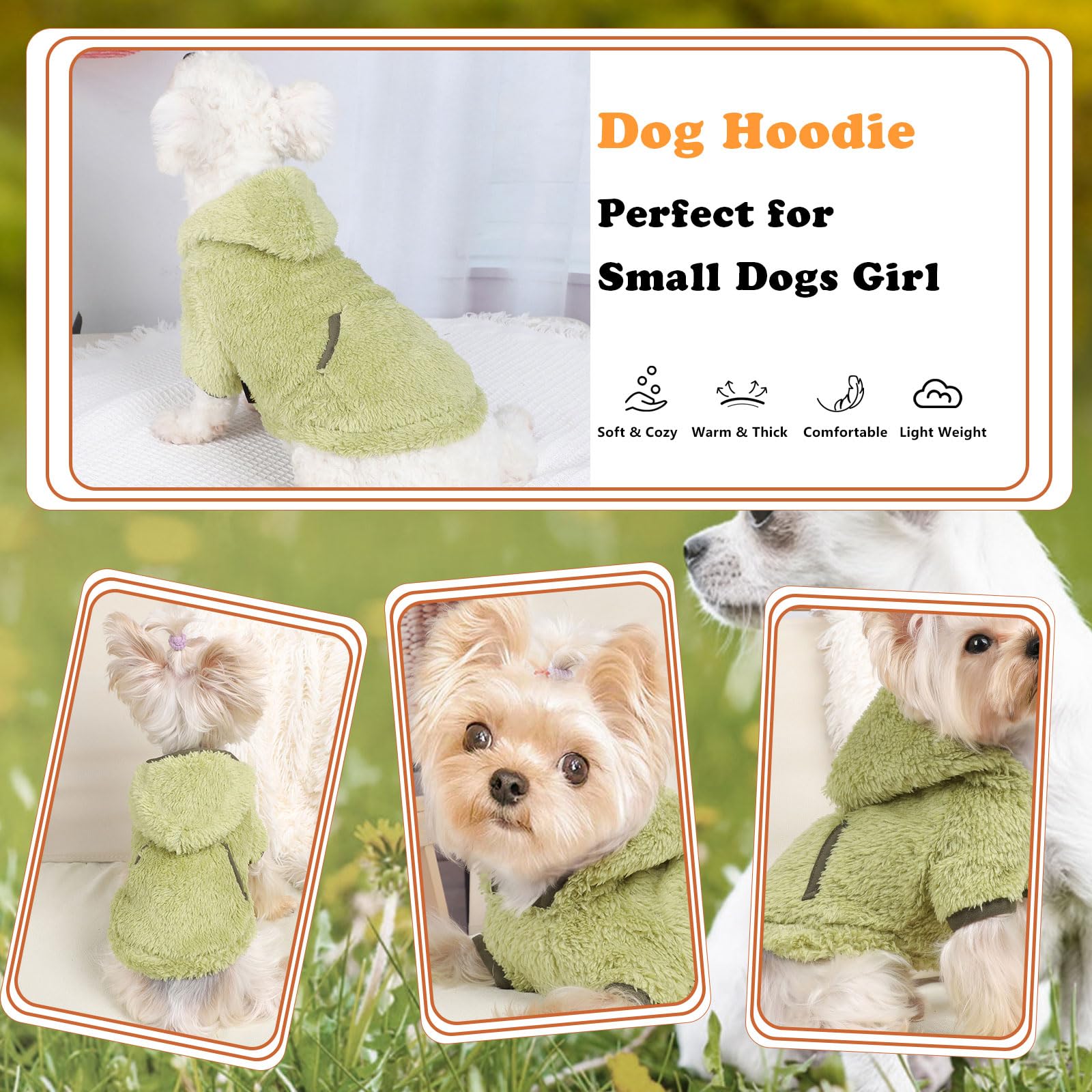 Shifenmei pullover dog sweater green is easy to put on.