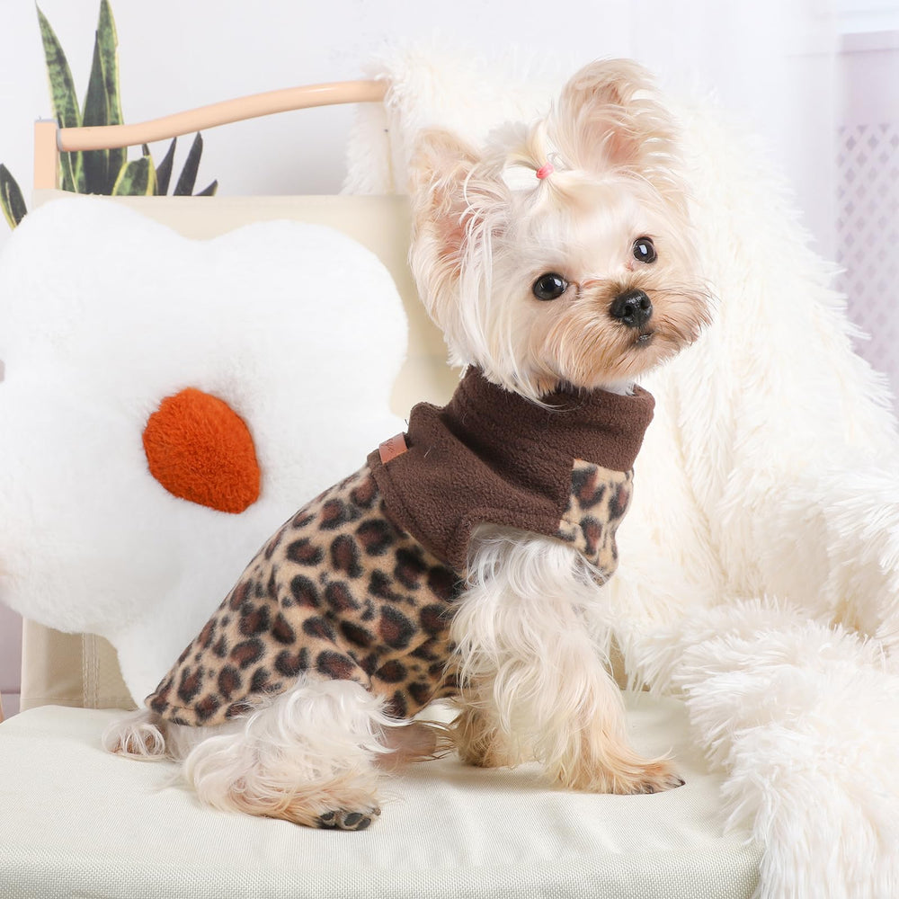 Shifenmei puppy winter sweater easy-on easy-off pullover design for quick outdoor trips.