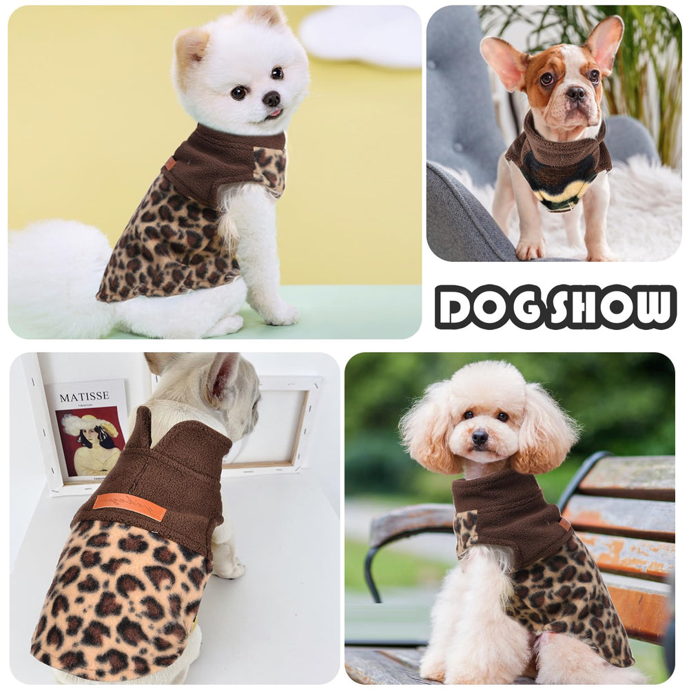 Shifenmei small-dog winter sweater plush fleece promotes soft comfort on cold days.