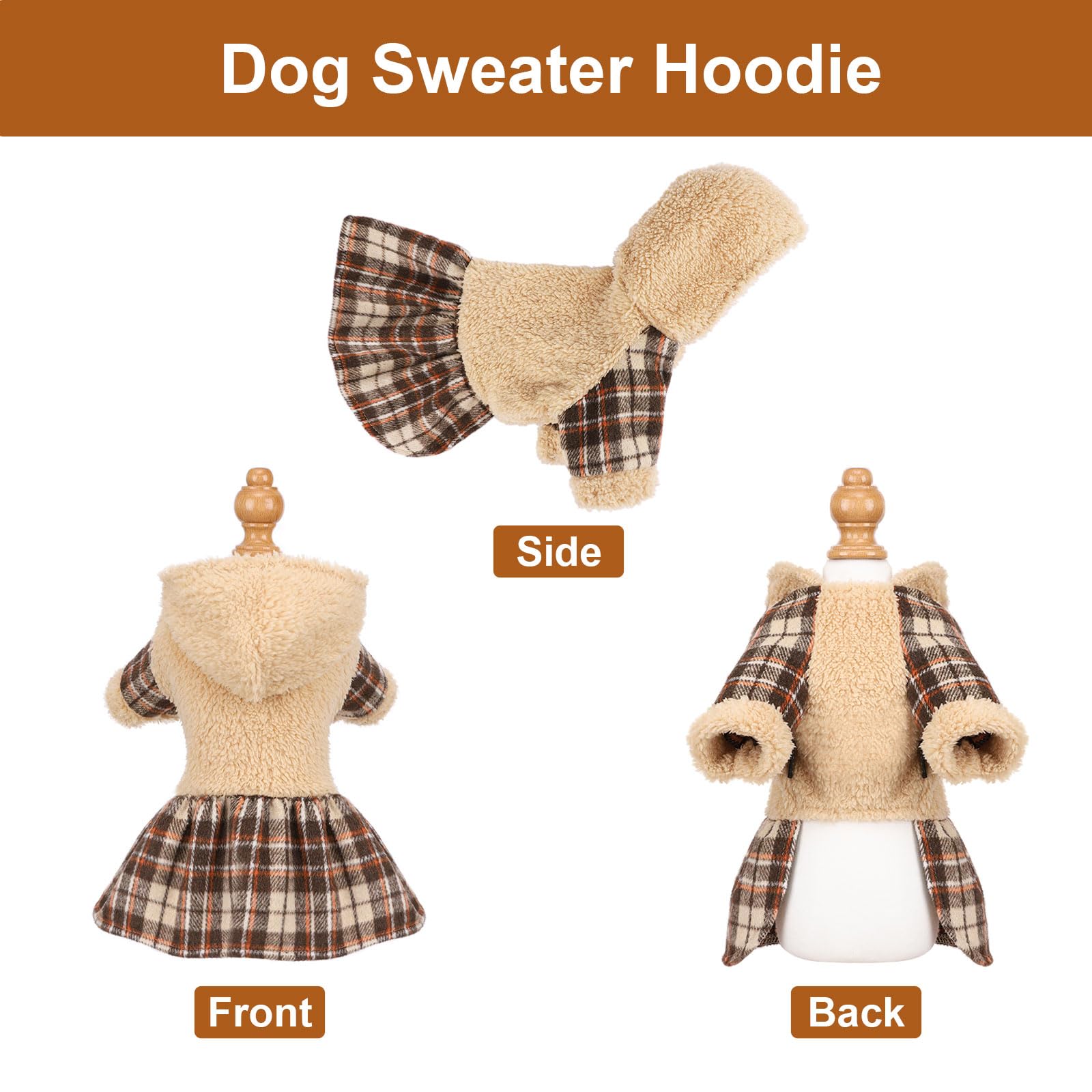 Shifenmei small to large size hoodie suitable for chihuahuas and pals.
