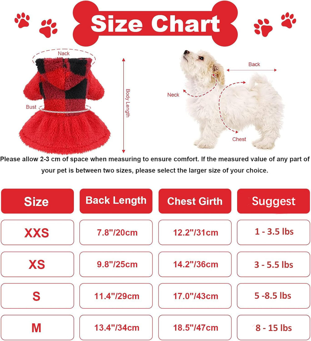 Shifenmei tiny puppy dress with elastic sleeves for easy on/off.