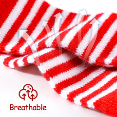 Shihanee knit dog leg socks closeup highlighting soft fabric and warmth.