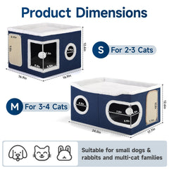 Shikha cat bed oval door front view highlights elegant lounging access for easy entry.