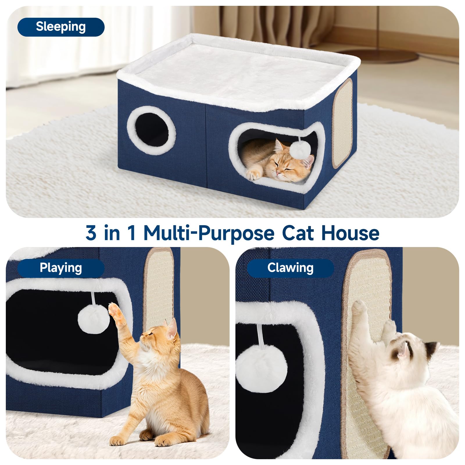 Shikha cat bed scratching-pad closeup demonstrates claw-sparing surface.
