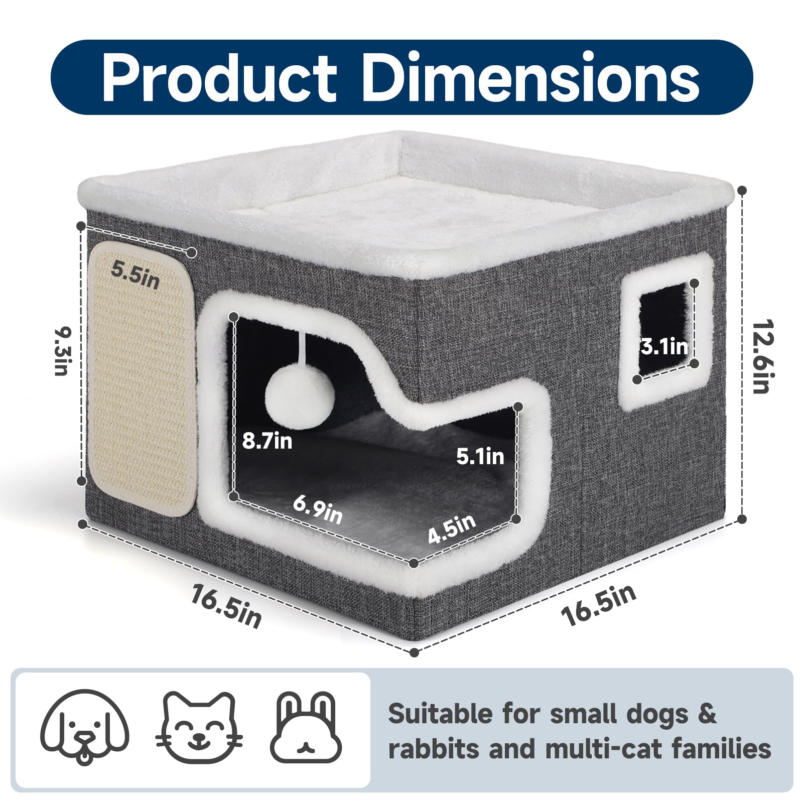 Shikha cat bed top platform provides lounging space for sunny spots and easy surveying.