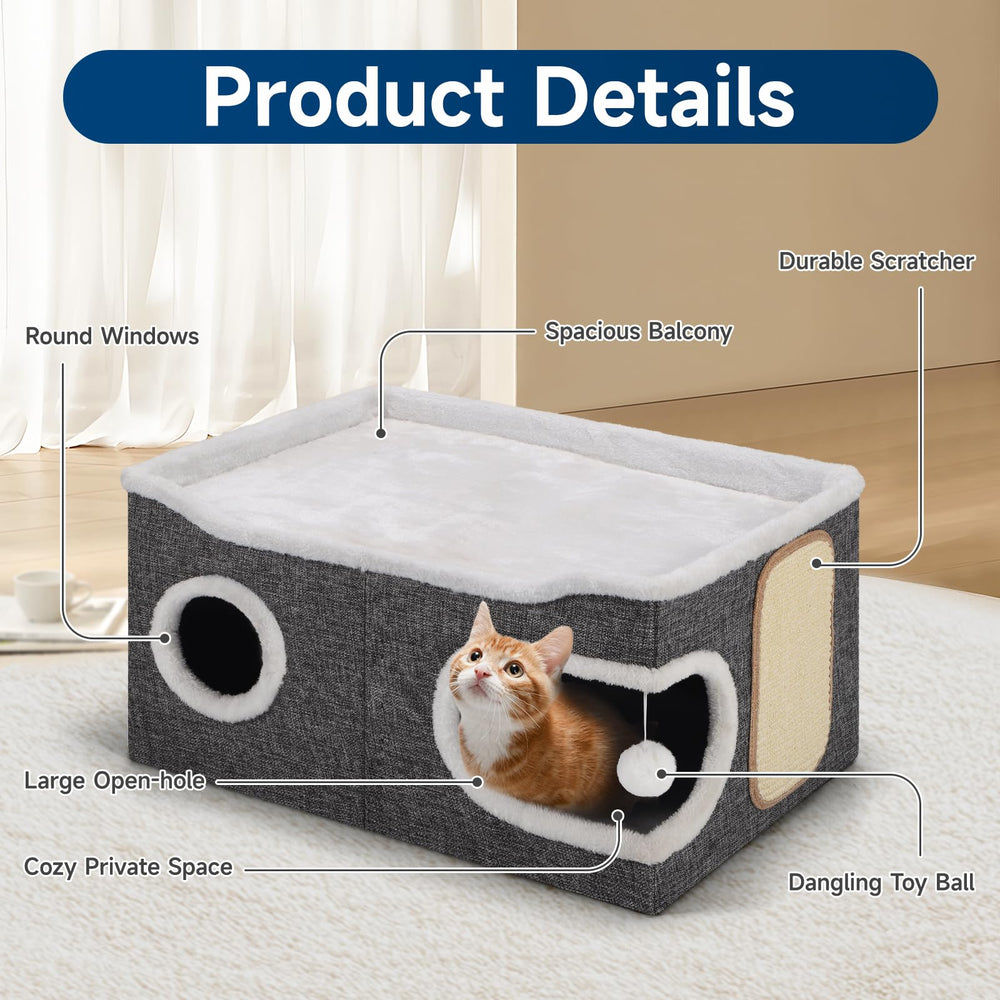 Shikha Cat Beds oval-door-front highlights easy entry and observation perch.