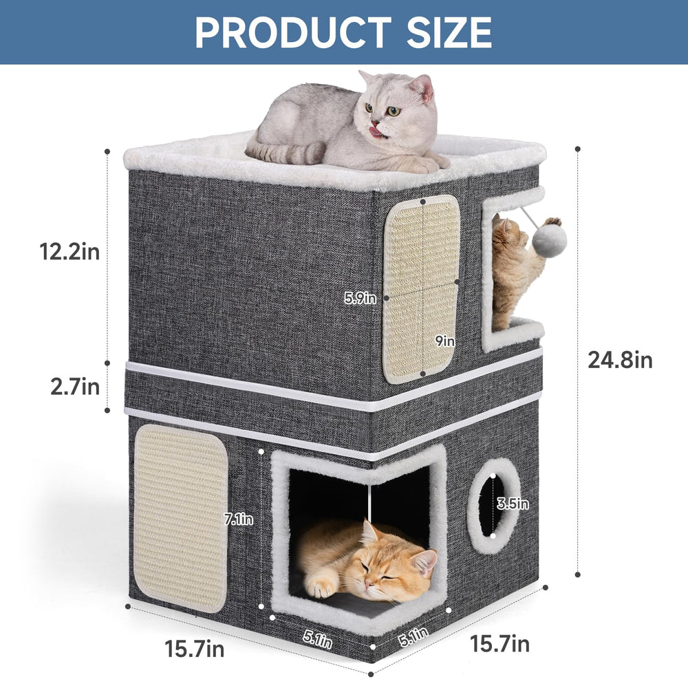 Shikha Cat House interior displays private hideaway and cozy sleeping space.