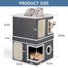 Shikha Cat House interior displays private hideaway and cozy sleeping space.