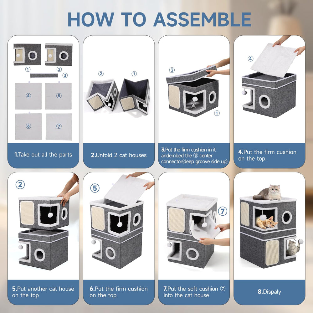 Shikha Cat House packaging and setup-ready design for quick assembly.