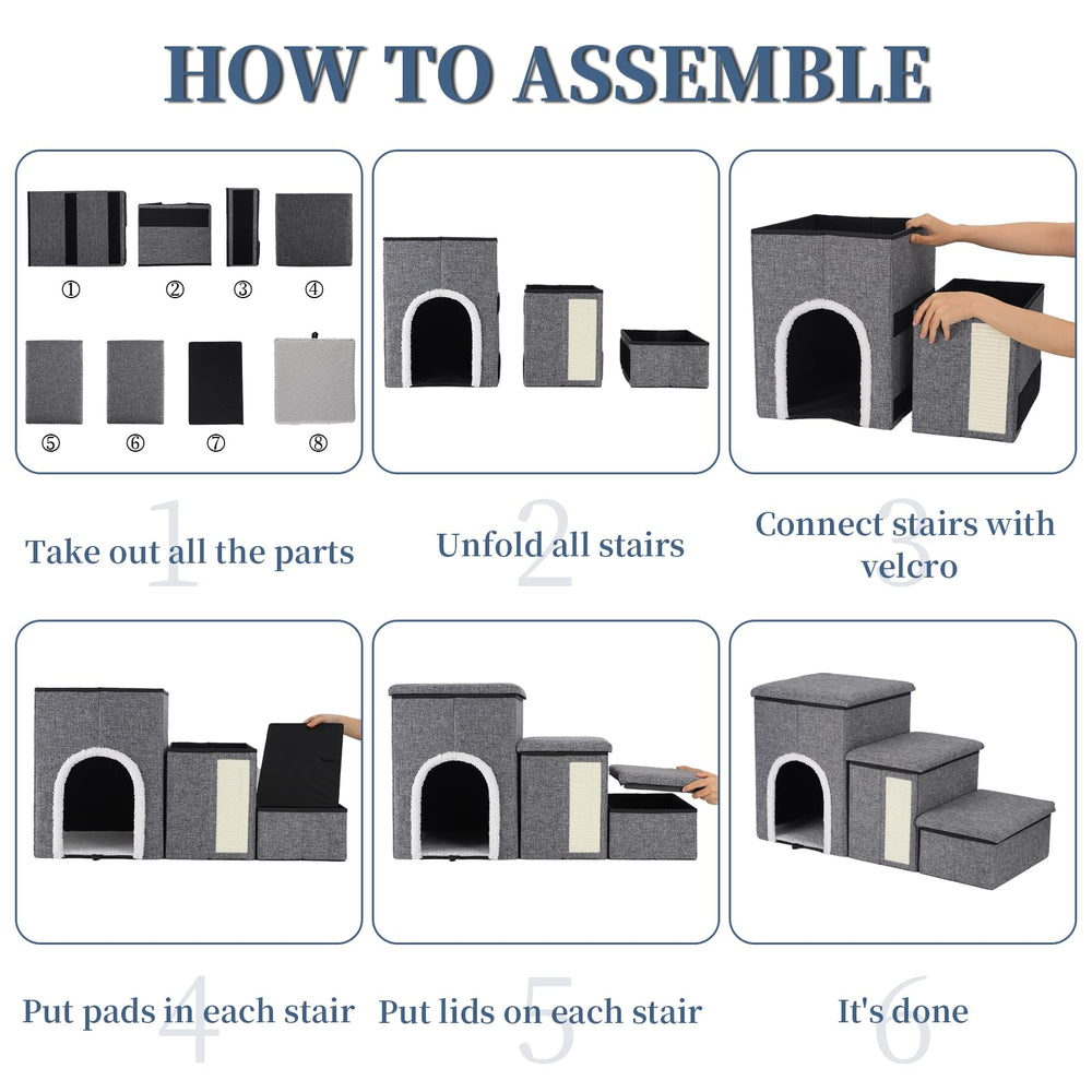 Shikha dog stairs travel ready with lightweight foldable design