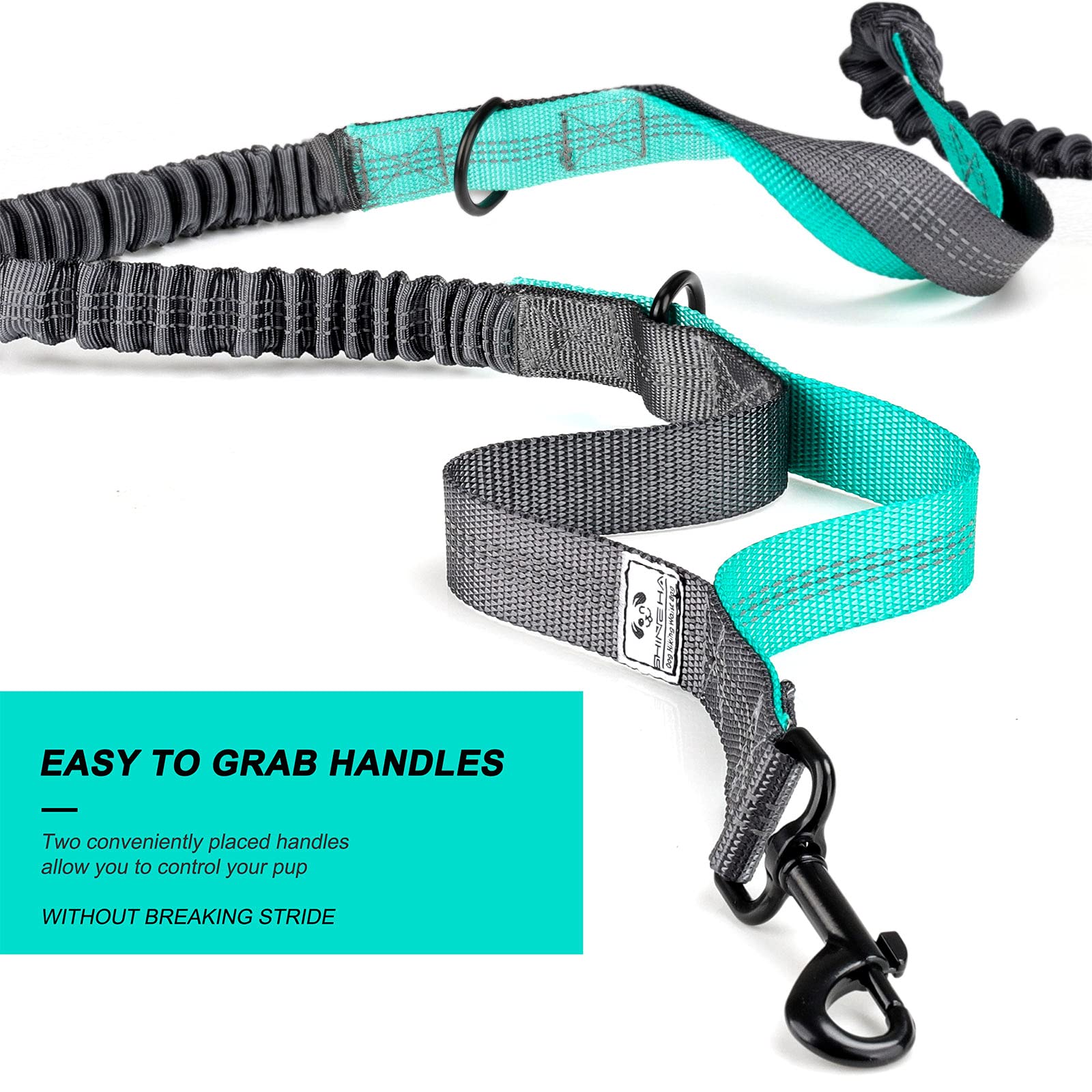 SHINE HAI 72-inch reach lets dogs run beside or in front safely