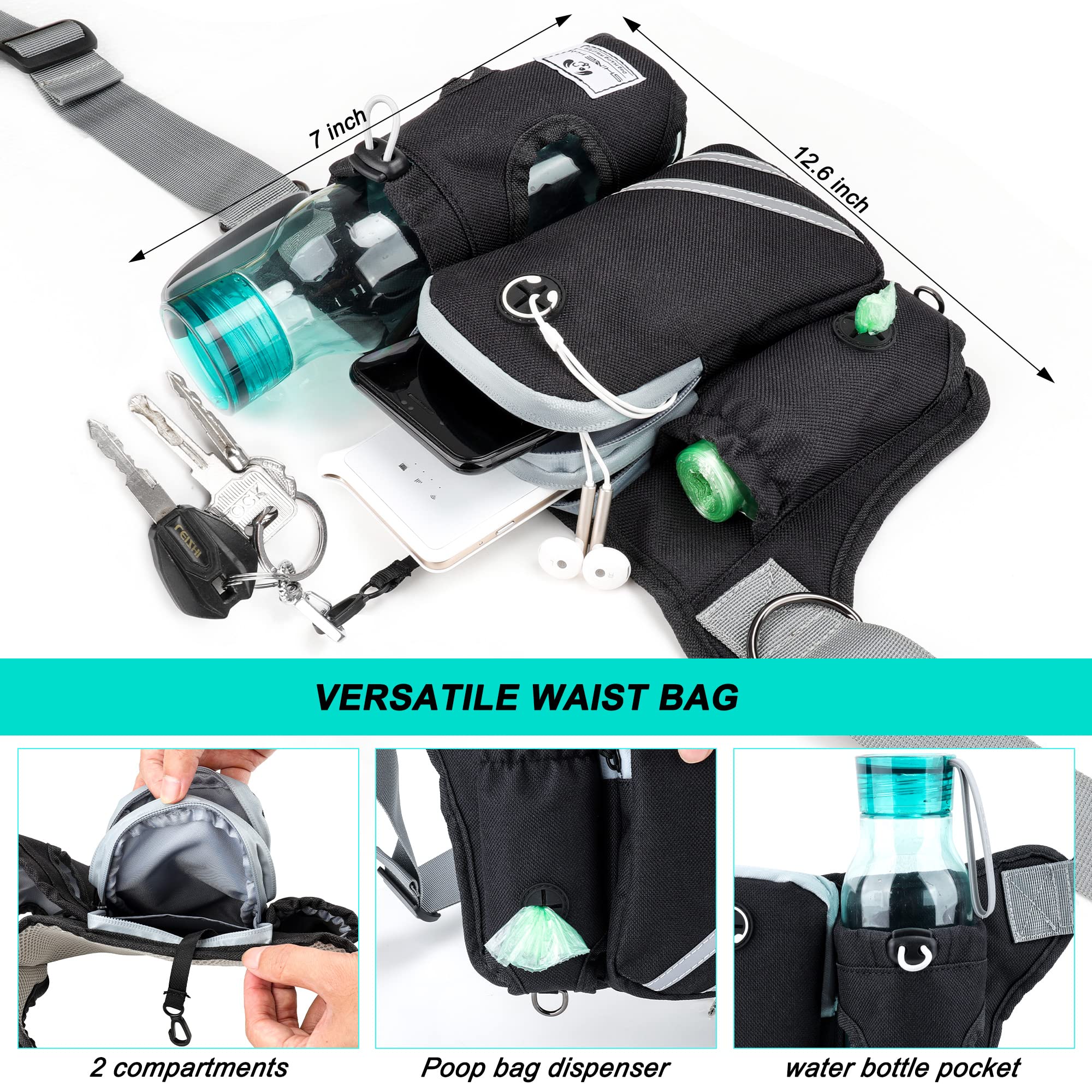 SHINE HAI multifunction waist bag pocket stores water bottle and essentials