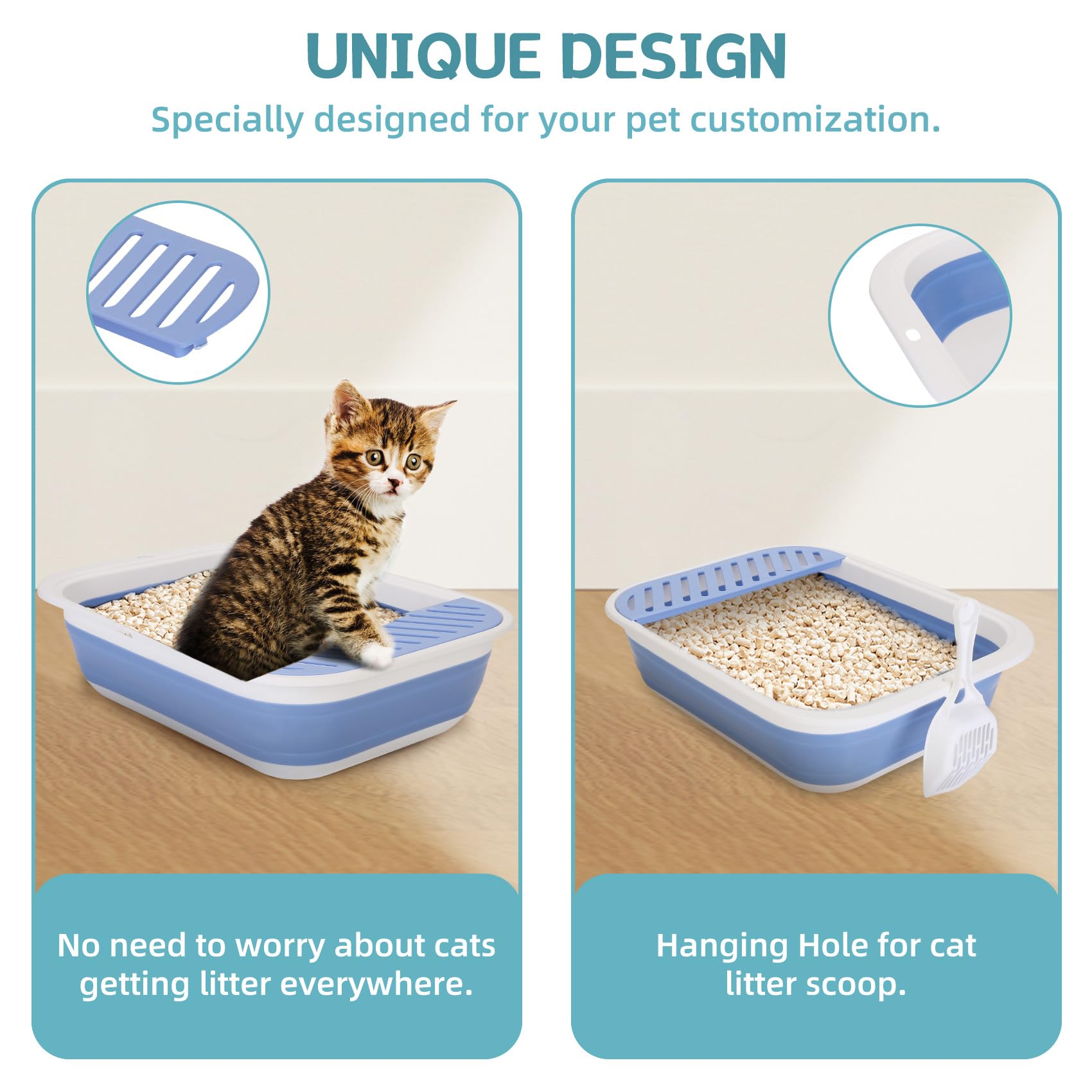 ShineMe anti-splash design minimizes litter scatter and keeps floors clean.