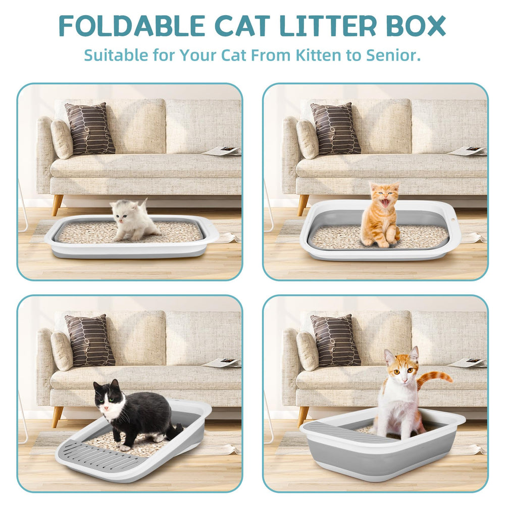 ShineMe anti-splash waterproof cat potty minimizes mess for busy households.