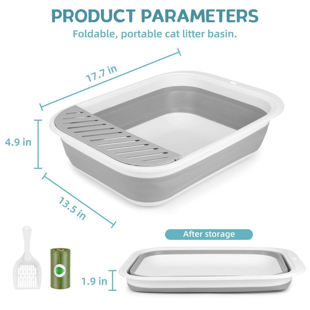 ShineMe low-entry open potty pan supports kittens and seniors with easy access.