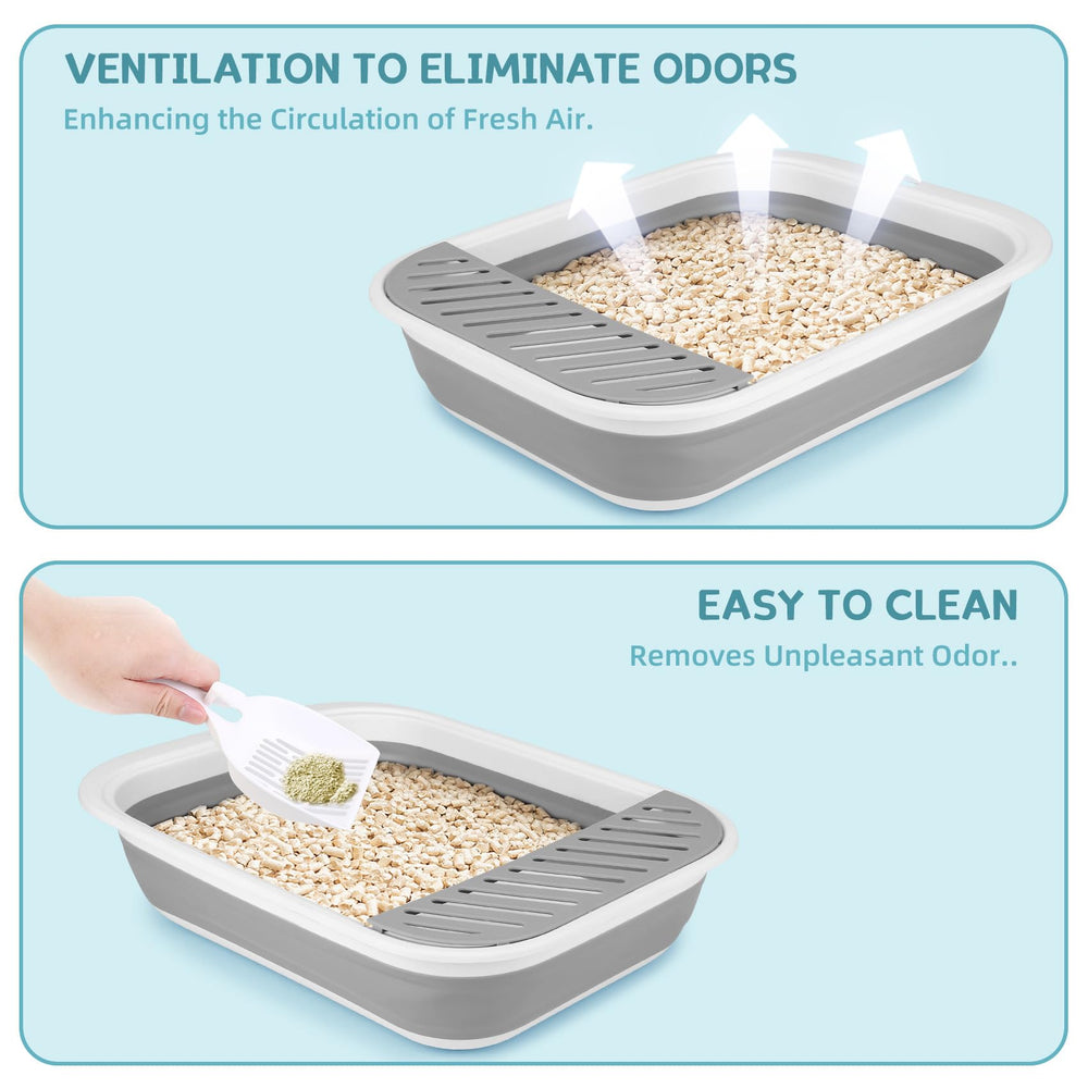 ShineMe spacesaving-portable-cat-litter-box ideal for travel and small spaces.
