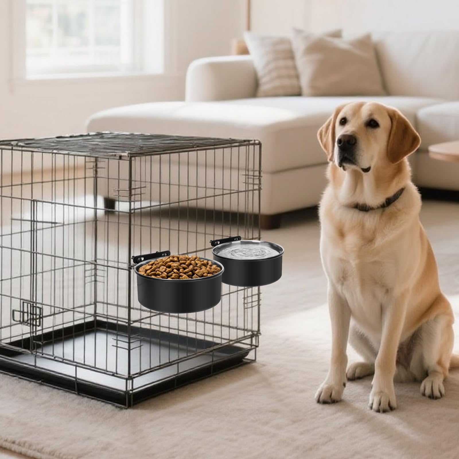 ShineMe two-pack crate bowls with flexible height adjustment.