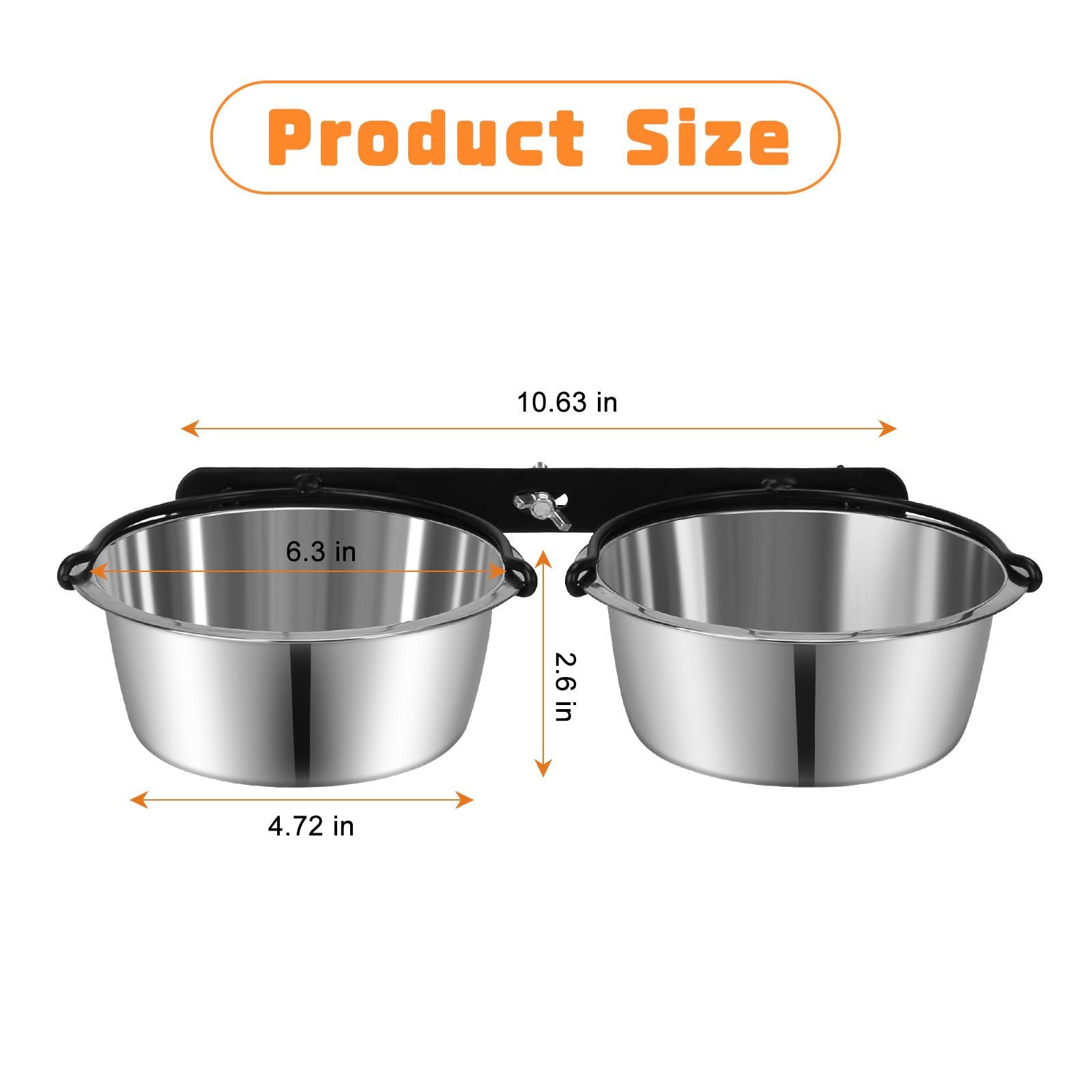 ShineMe 28oz crate bowls ideal for puppies and cats