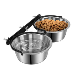 ShineMe dog crate bowl no-spill assembly demonstrates quick setup and stable mounting