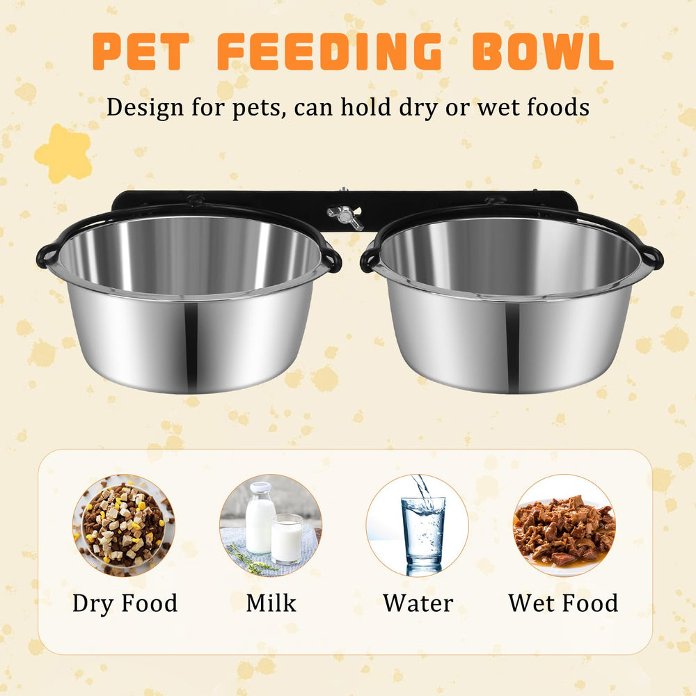 ShineMe dog feeding bowls clean-and-dishwasher-safe for simple care