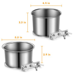 ShineMe stainless-steel dog crate bowl anti-spill wide-mouth reduces mess
