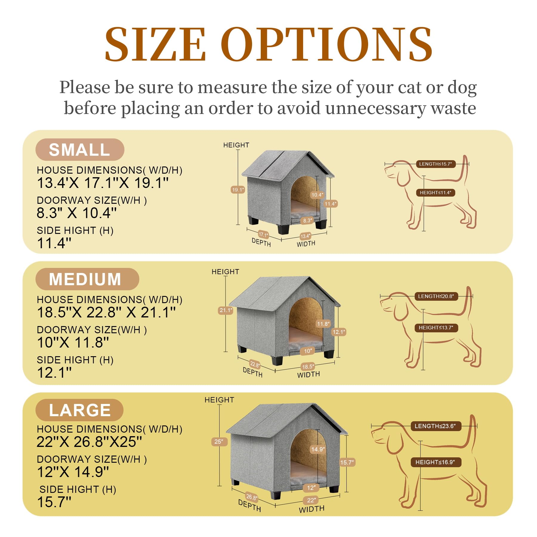 SHINEBBYS Indoor Dog House semi-enclosed den offers wind protection and privacy.