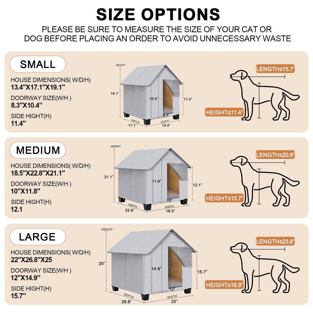 SHINEBBYS Outdoor Dog House foldable-setup shows quick assembly for busy owners