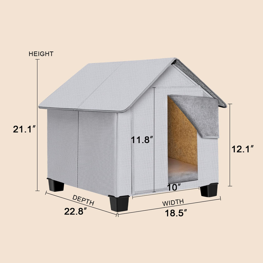 SHINEBBYS Outdoor Dog House insulated-interior reveals warmth during cold nights