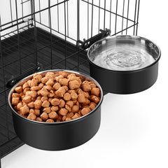 ShineMe crate bowls mountable design reduces mess during feeding