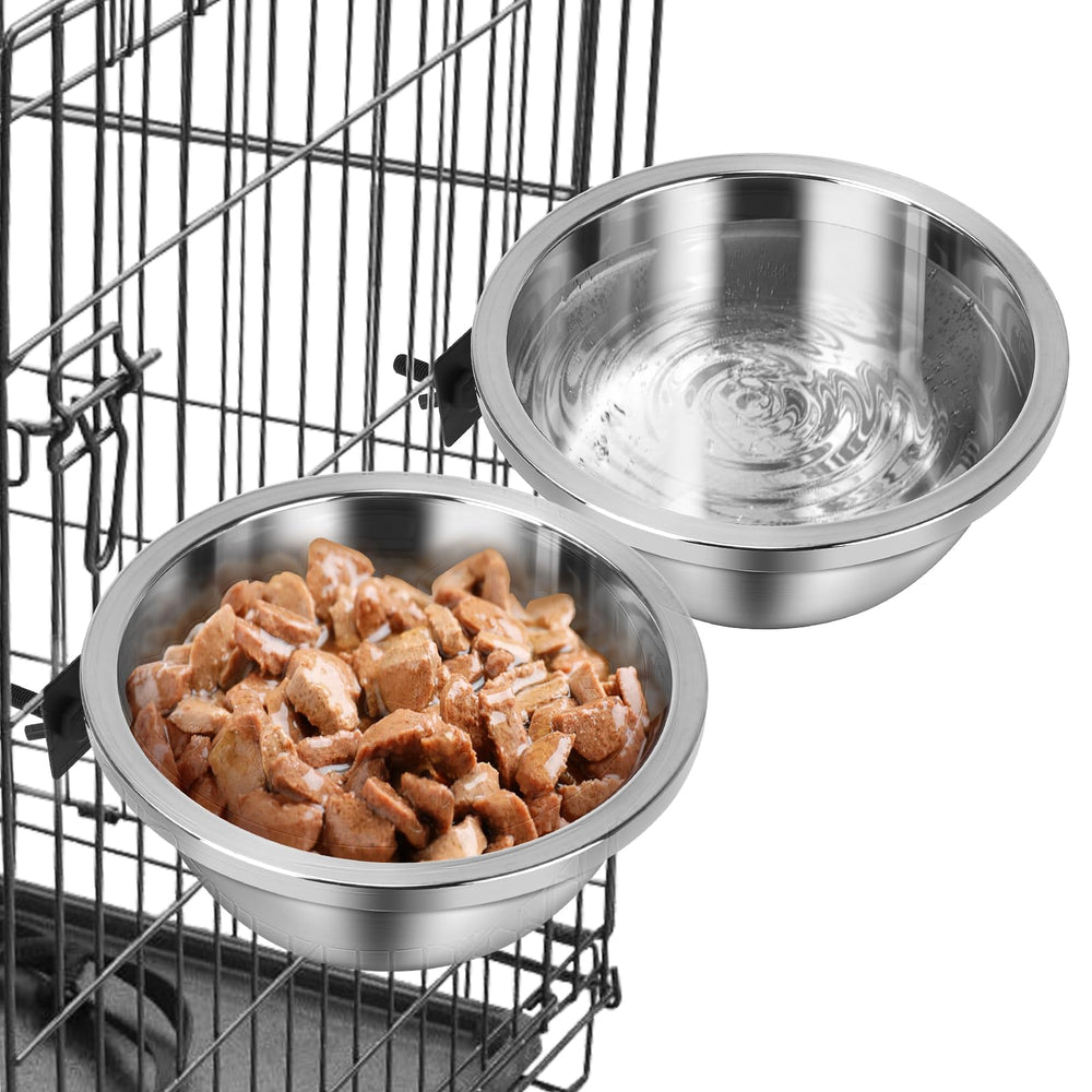ShineMe crate water bowl no spill assembly—secure mount for mess-free feeding.