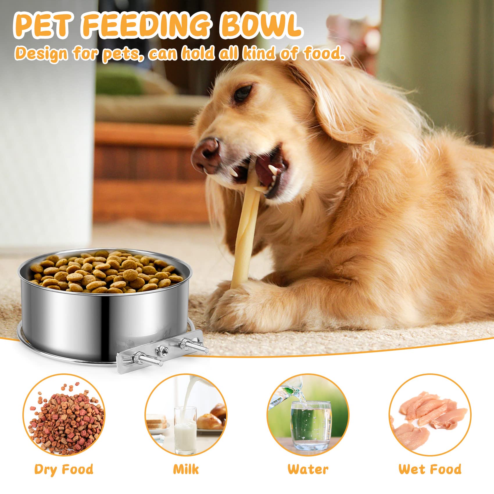 ShineMe detachable bowls allow easy refills and quick cleaning