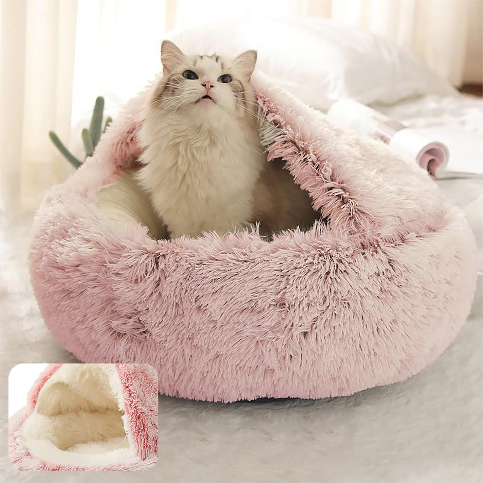 ShinHye Cozy Cat Bed available in multiple sizes for small pets.