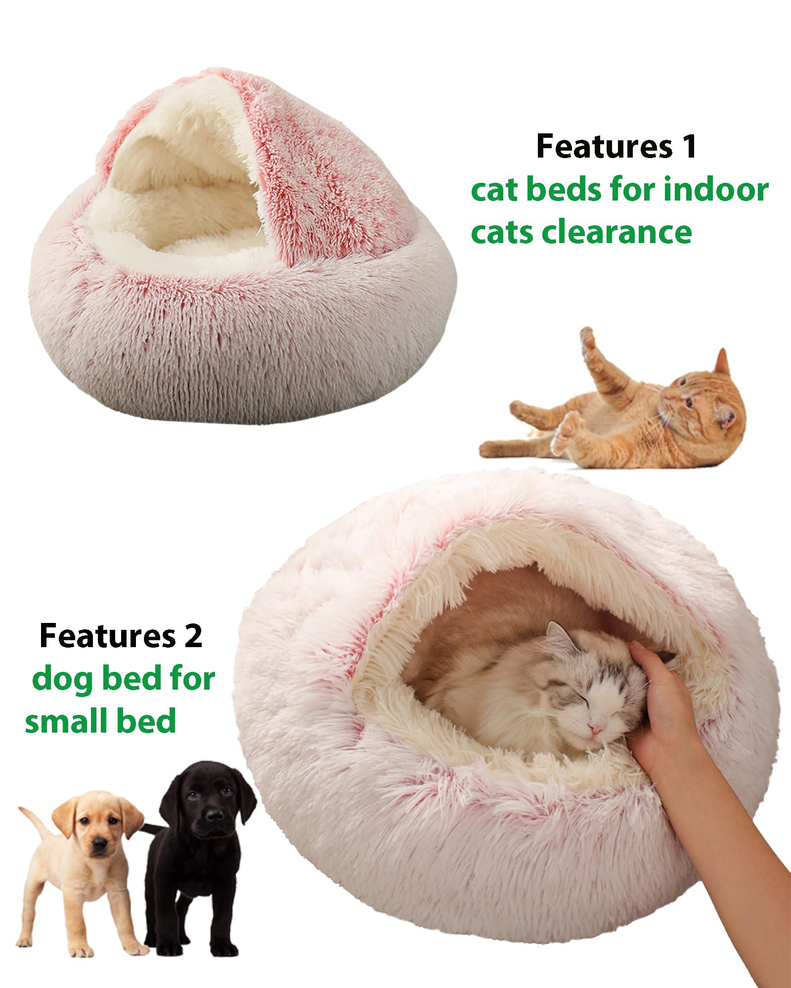 ShinHye Cozy Cat Bed top cover adapts for easy access and entry.
