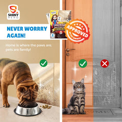 Shiny Hero door-protector clear sheets prevent pet marks at entryways.