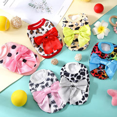 Shinylin cow-spots sweater brings cute comfort to teacup dogs.