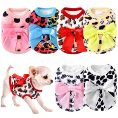 Shinylin dog sweaters leopard pattern deliver chic warmth for teacup breeds.