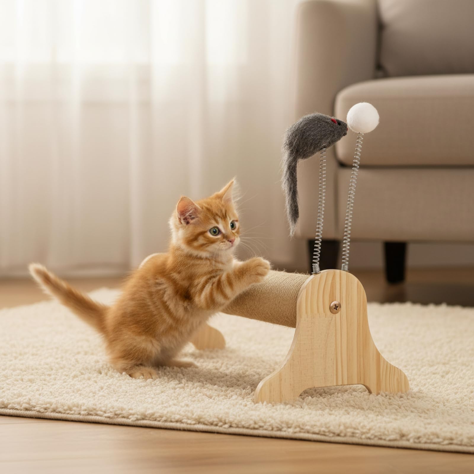 Shinylin furniture-protector usage redirects claws away from sofas and curtains.