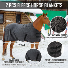 Shinylin fleece cooler blanket back view—secure fit for stable movement.
