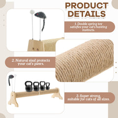Shinylin sisal texture closeup shows durable natural material for scratching.