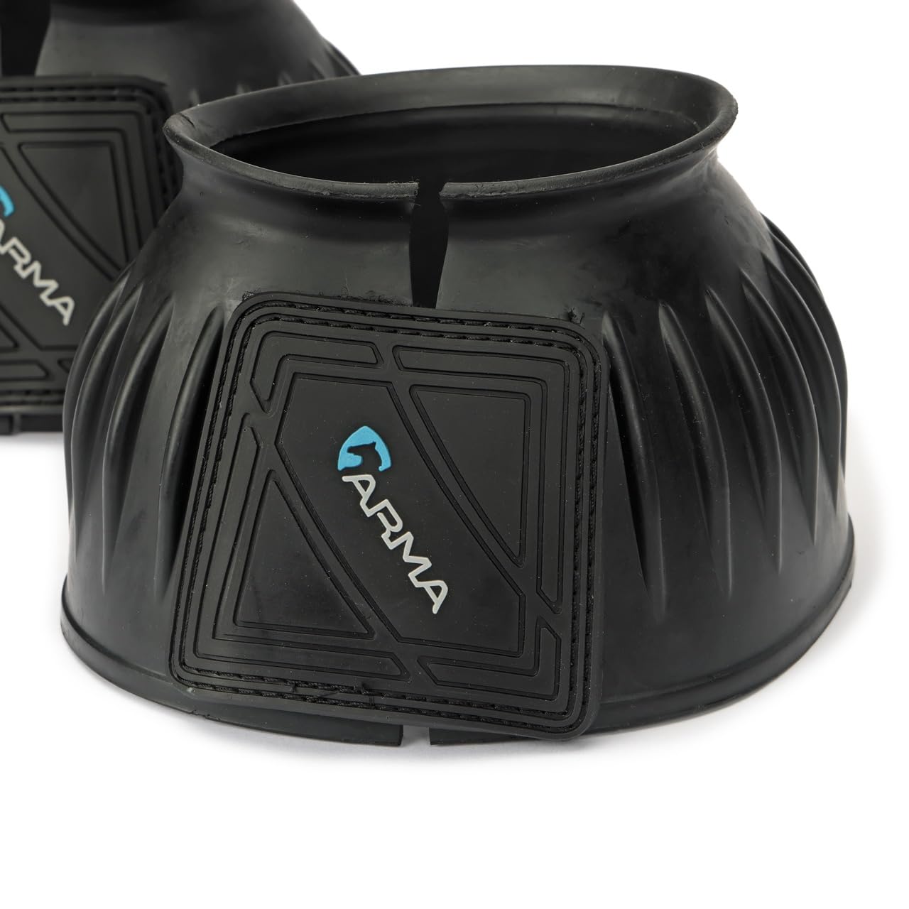Shires Arma Overreach Bell Boot side view shows scuff protection during training.