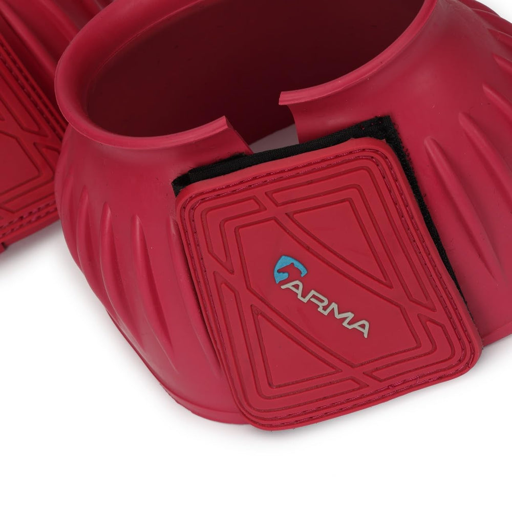 Shires Arma Overreach Bell Boots side profile with secure Velcro closure