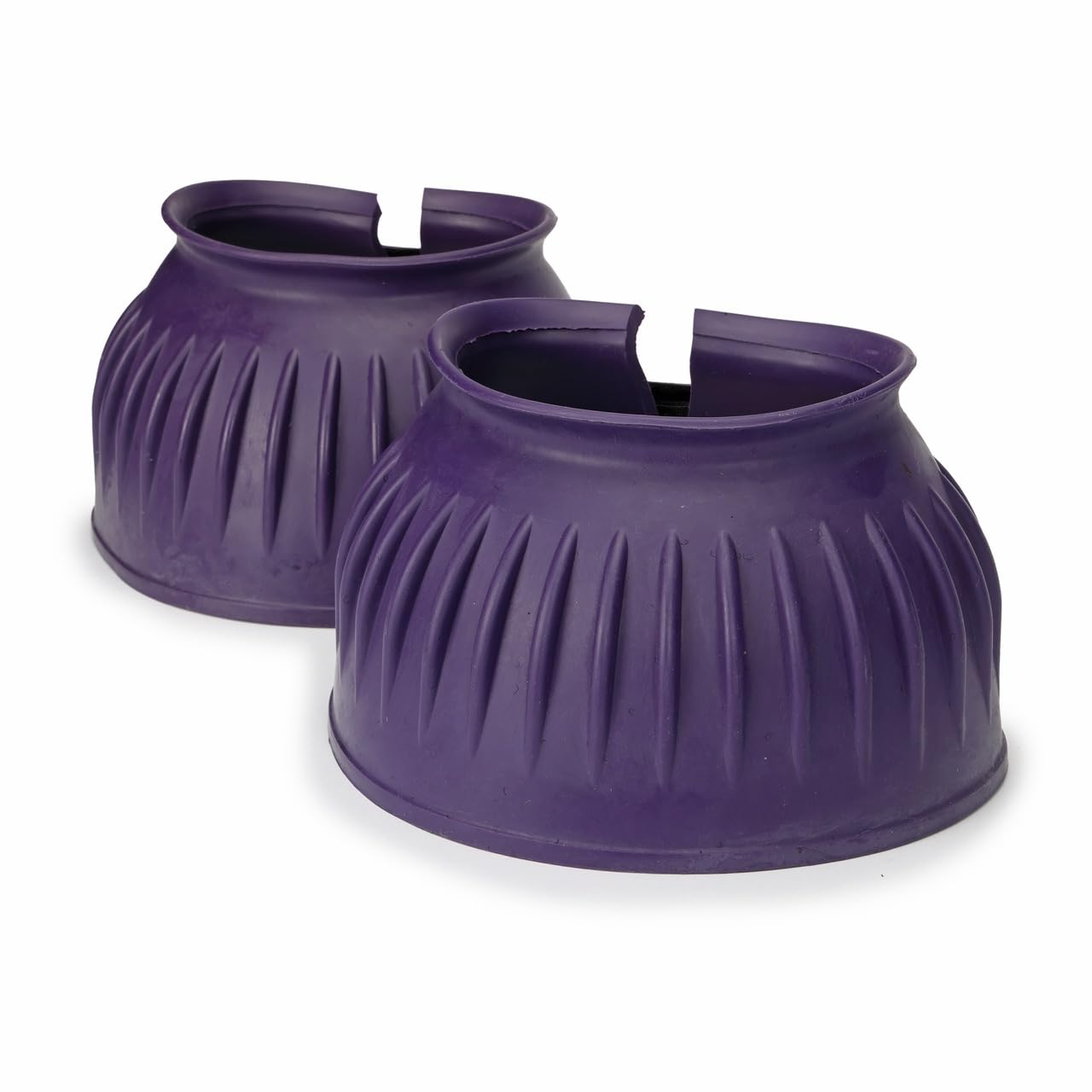 Shires ARMA touch close over reach boots full purple packaged for easy storage and transport