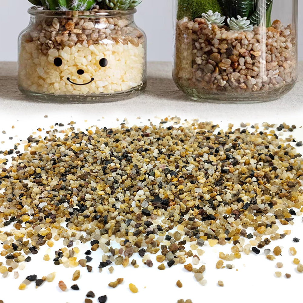 SHIZWU quartz sand for cactus pots and bonsai drainage with decorative contrast