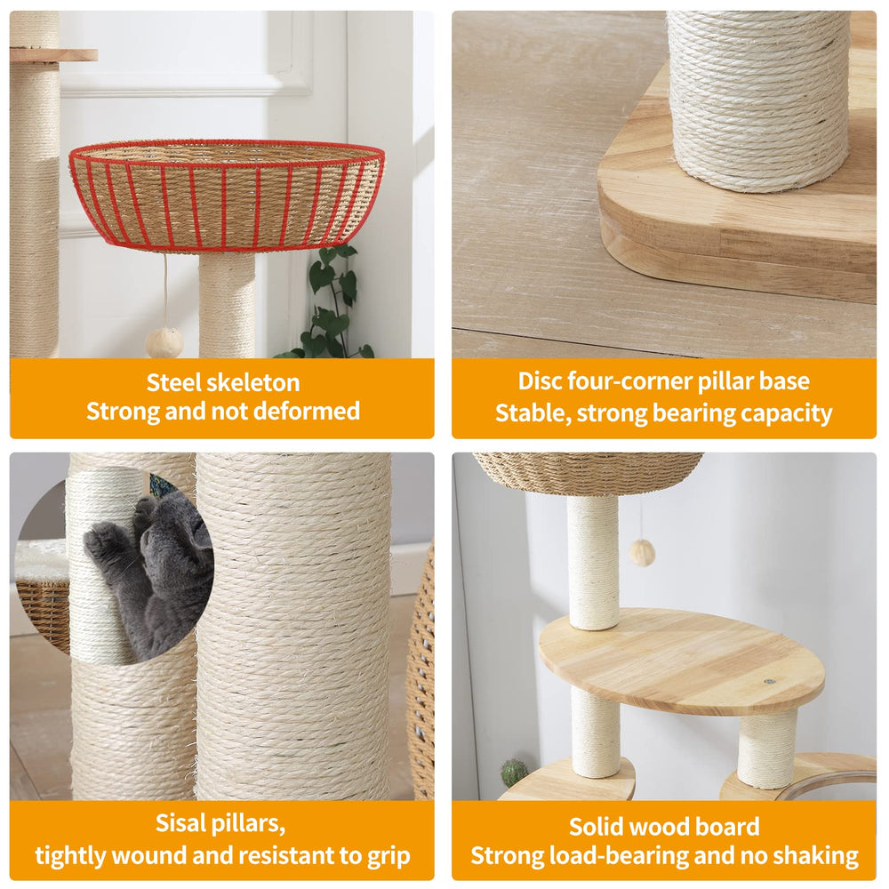SHODMI natural sisal posts resist claws and protect furniture.