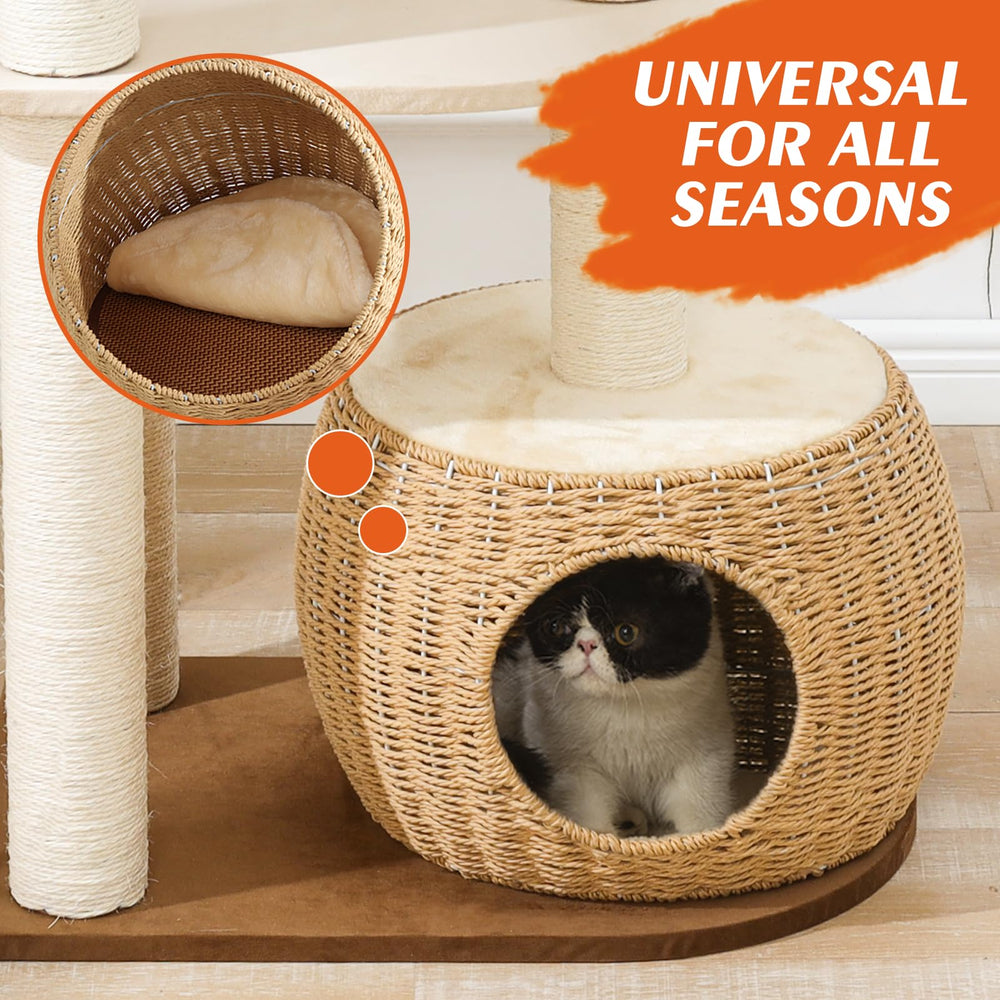 SHODMI Big Cat Tree extra sturdy base ensures stable jumps and climbs