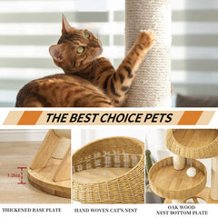 SHODMI Big Modern sisal staircase supports climbing with stability